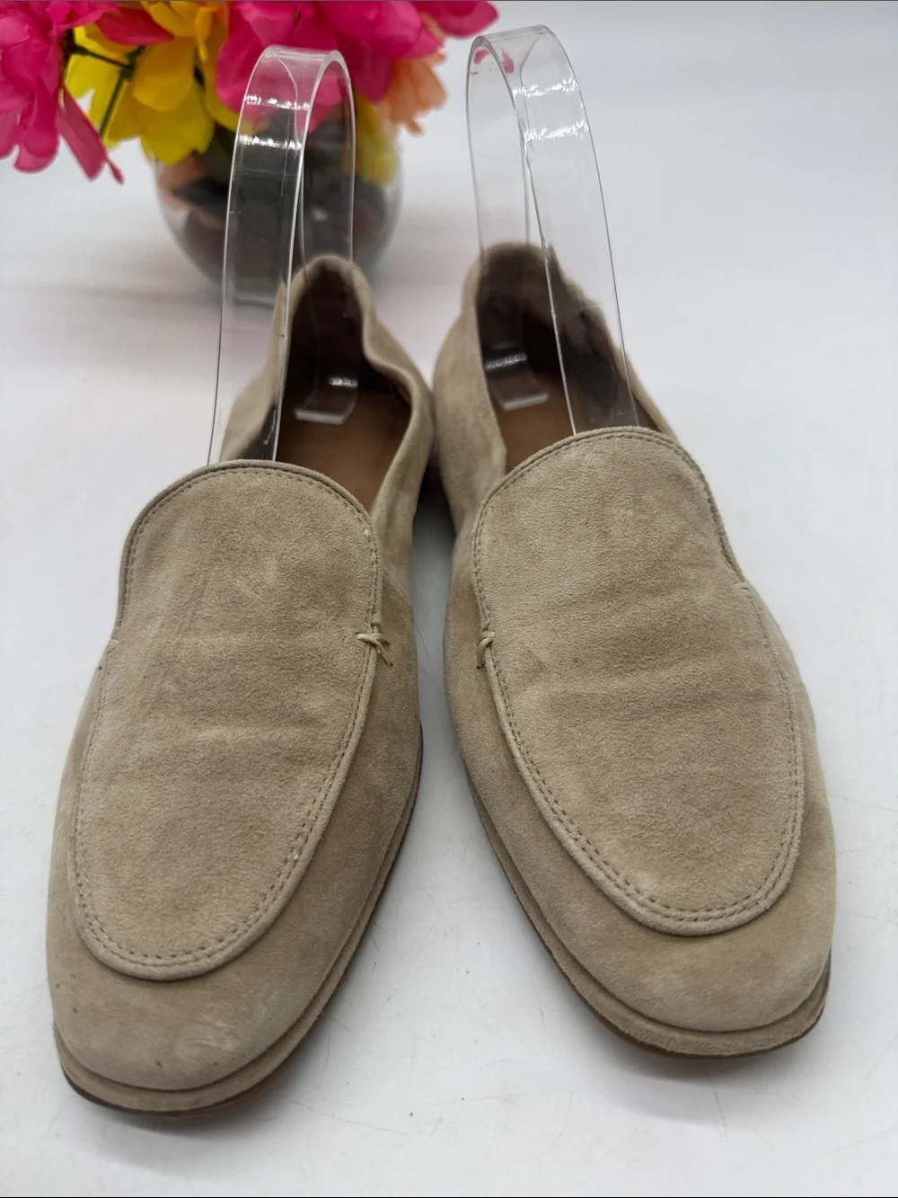 AEROSOLES Men's Beige Suede Slip-On Loafers Size 7.5 MCL10108B